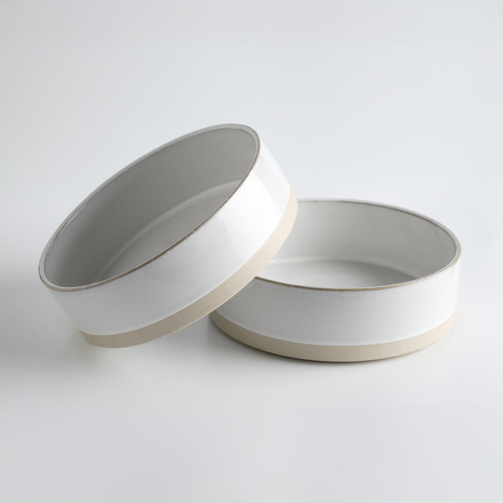 White Ceramic Dog Water Bowl - Extra Large