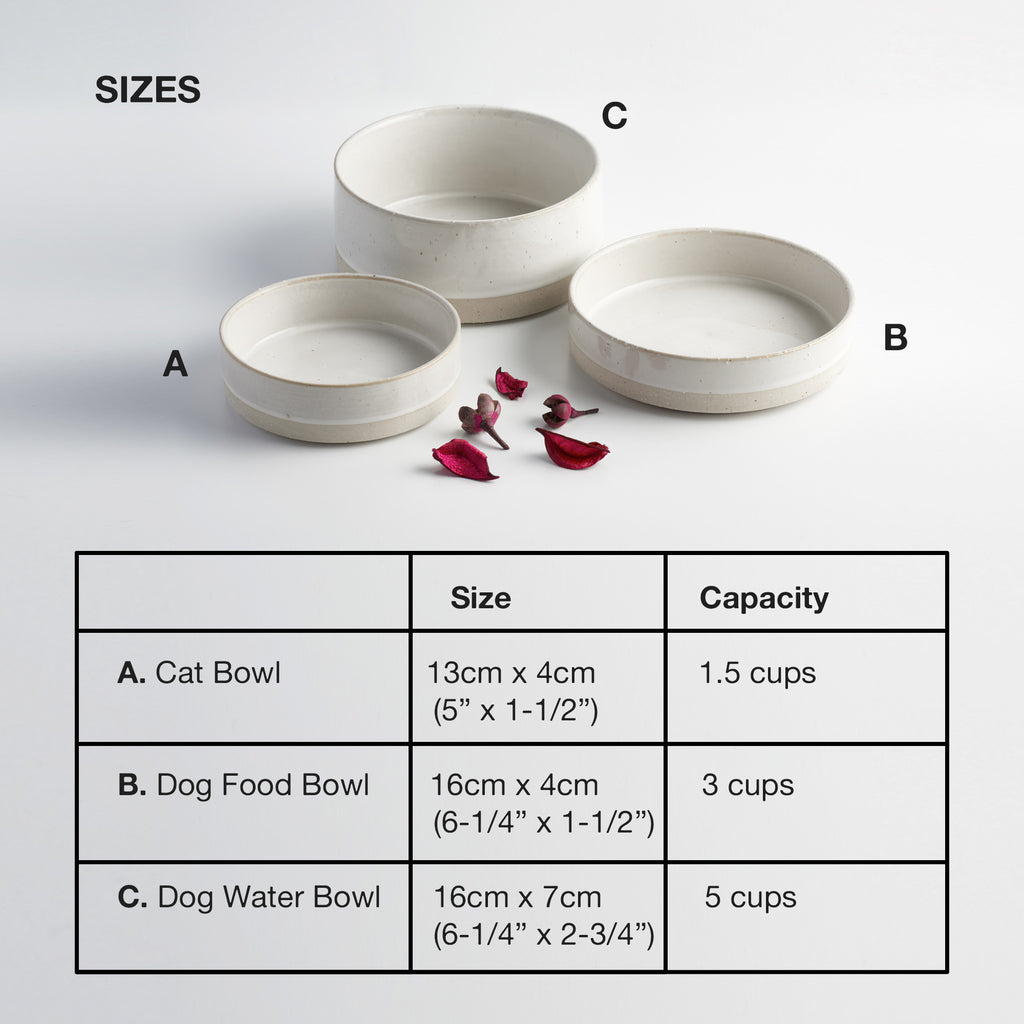 White Ceramic Cat Food Bowl