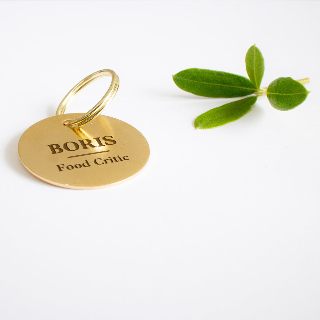 Personalised Brass Occupation Design Animal ID Tag