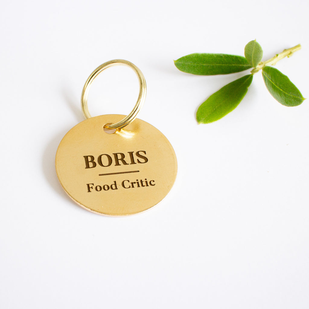 Personalised Brass Occupation Design Animal ID Tag