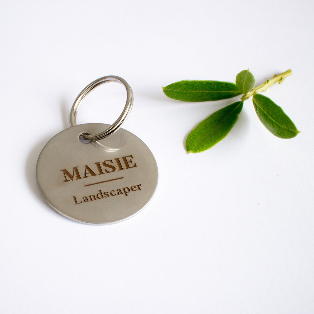 Personalised Silver Occupation Design Animal ID Tag