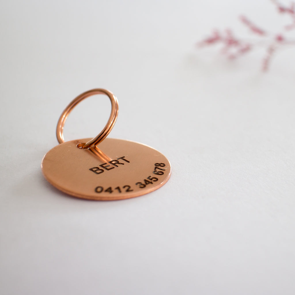 Personalised Copper Classic Animal ID Tag