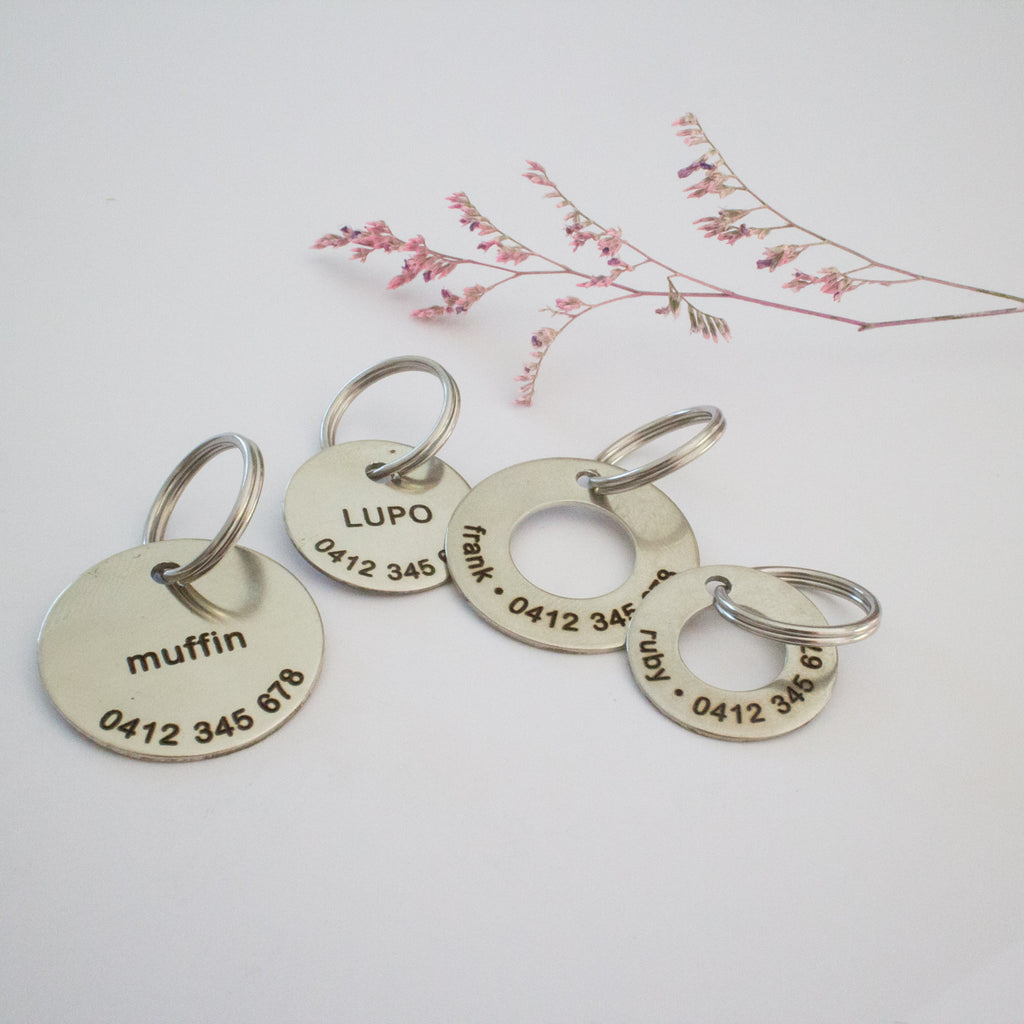 Personalised Silver Classic Ring Design Animal ID Tag