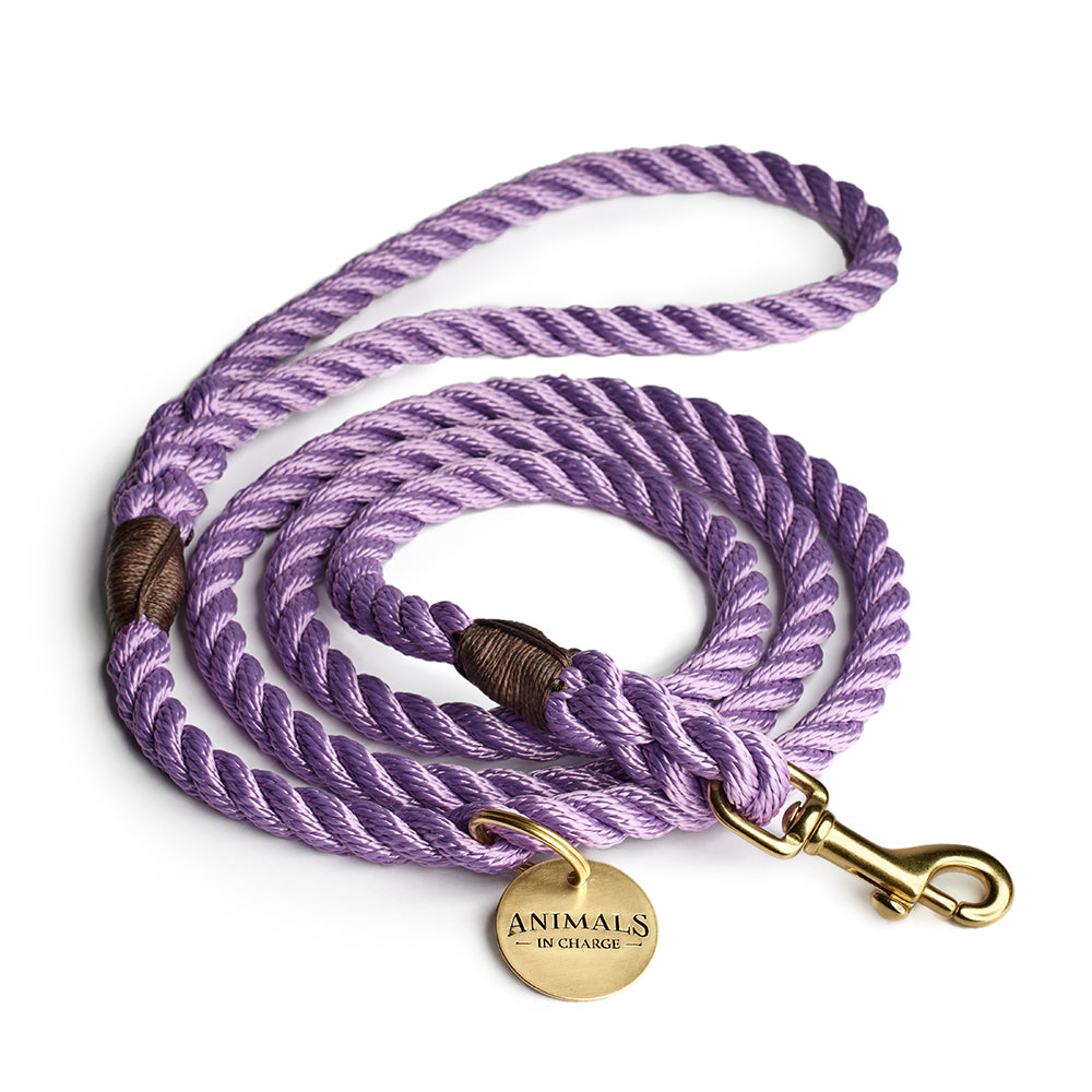 Lavender Rope Dog Leash